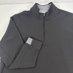 Adidas AdiPure Mens 2XL Charcoal Textured 1/4 Zip Long Sleeve Golf Pullover
